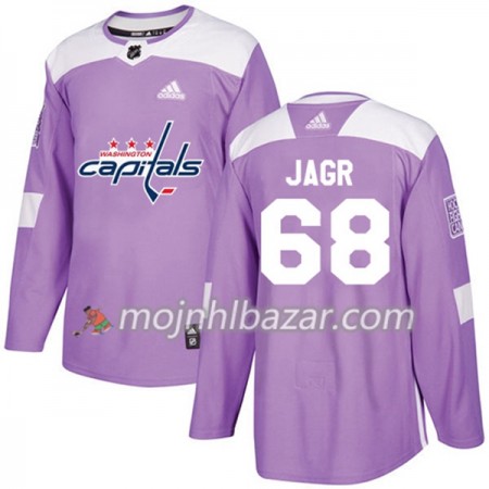 Dresovi Washington Capitals Jaromir Jagr 68 Adidas 2017-2018 Purpurna Fights Cancer Practice Authentic - Muške Dresovi Washington Capitals Jaromir Jagr 68 Adidas 2017-2018 Purpurna Fights Cancer Practice Authentic - Muške